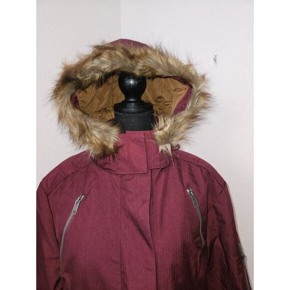 NWT Legendary Whitetails Women's Anchorage Parka Winter Coat Hooded Burgandy Lg - Picture 2 of 15